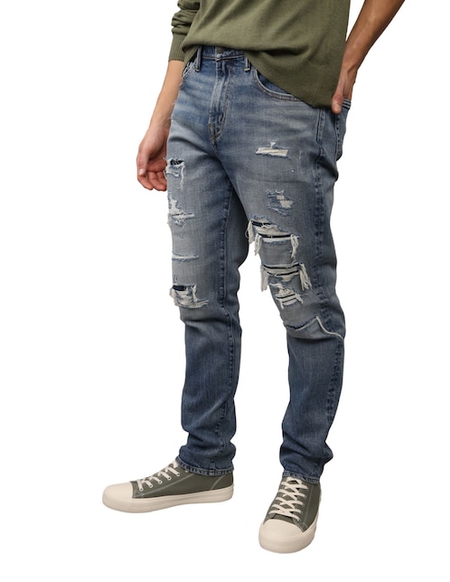 Jeans straight American Eagle Mens Athletic DE lavado destruido para hombre