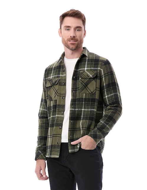 Camisa casual Buffalo jeans david bitton manga larga para hombre