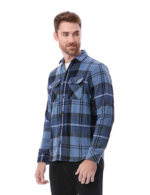 Camisa casual Buffalo jeans david bitton manga larga para hombre
