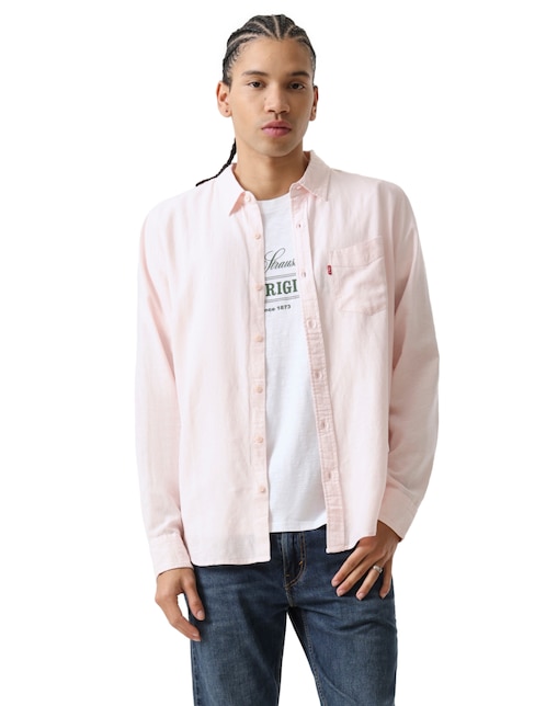 Camisa casual Levi's de algodón manga larga para hombre