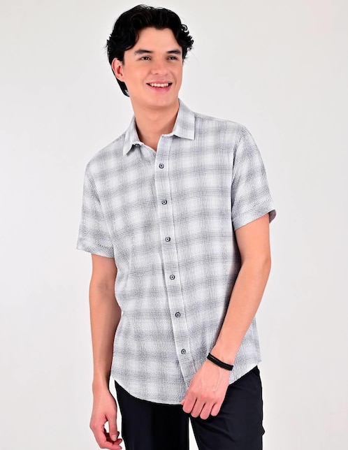 Camisa casual Supply de algodón manga corta para hombre