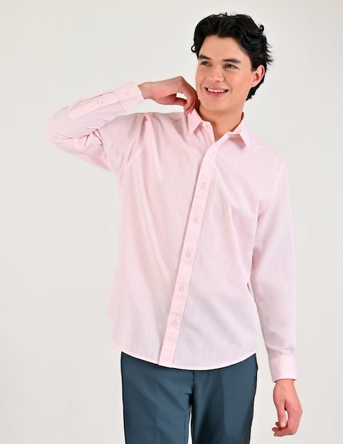 Camisa casual Supply de algodón manga larga para hombre