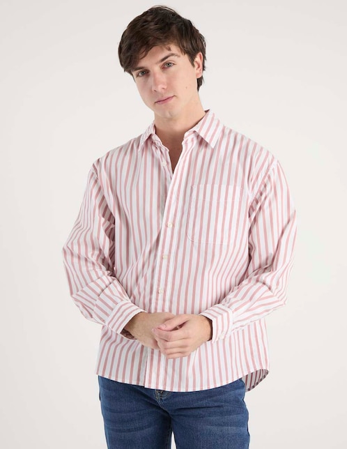 Camisa casual American Eagle de algodón manga larga para hombre