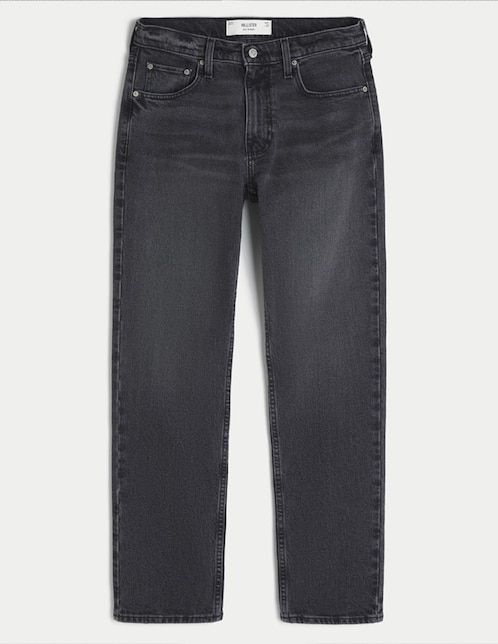 Jeans straight lavado obscuro para hombre 1