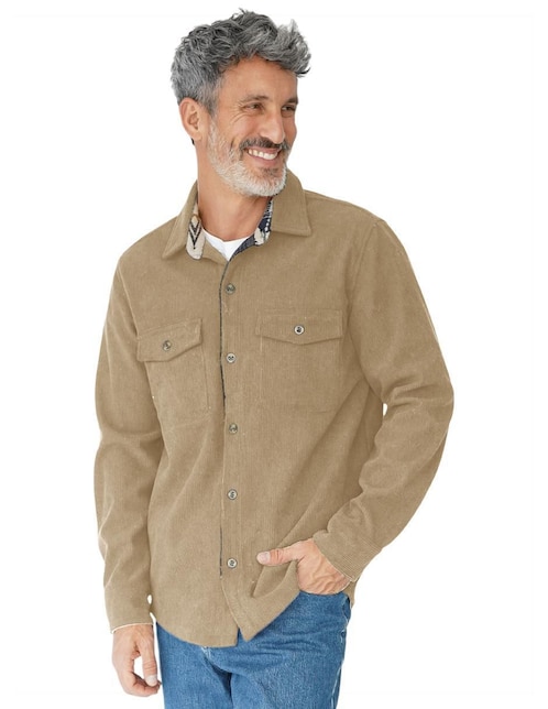 "camisa/sobrecamisa" casual roosevelt "de" (si aplica) mezcla de materiales "manga" larga "para hombre"