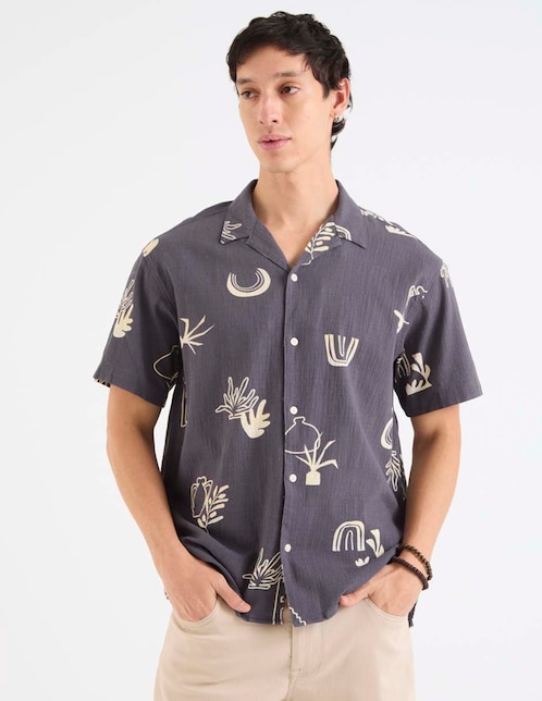 CAMISA JACK & JONES 12, G, GRIS OXFORD