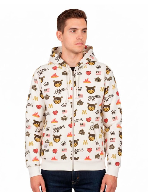 Chamarra casual Grimey Mud's The Residence Bear con capucha para hombre