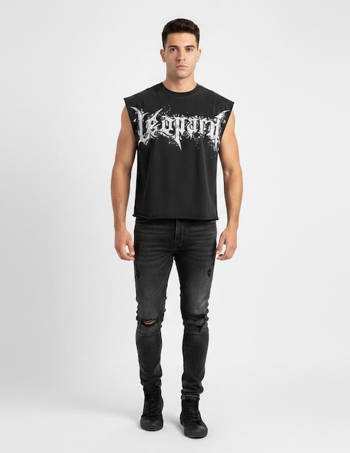 "set playera/playera" john leopard "cuello" redondo "para hombre"