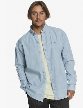 Camisa casual Quiksilver de algodón manga larga para hombre