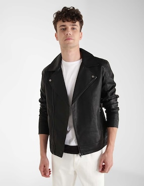 chamarra cuero hombre