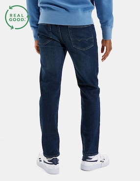 Jeans straight American Eagle lavado obscuro para hombre