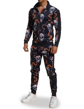 Conjunto deportivo regular John Leopard con elástico para hombre