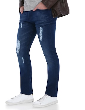 Jeans Slim Savage Monkey Urban Jungle Lavado Stone Wash Para Hombre