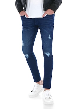 Jeans Skinny Savage Monkey Urban Jungle Lavado Stone Wash Para Hombre