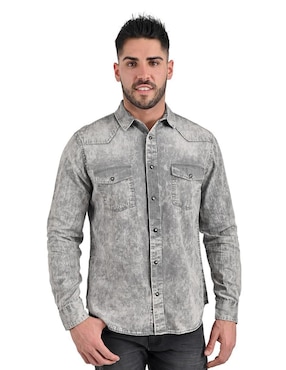 Camisa Casual Supply De Algodón Manga Larga Para Hombre