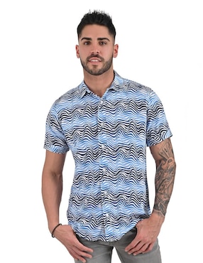 Camisa Casual Supply Manga Corta Para Hombre