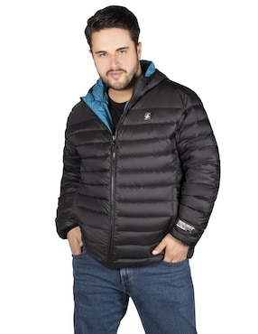 Chamarra Capitonada Greenlander Reversible Para Hombre