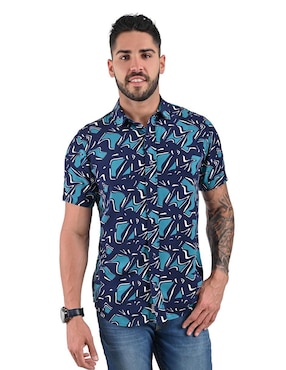 Camisa Casual Supply De Algodón Manga Corta Para Hombre