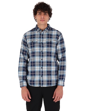 Camisa casual Vans de algodón manga larga para hombre