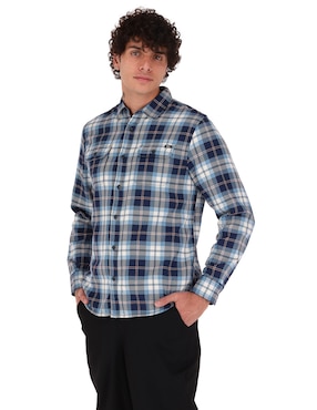 Camisa casual Vans de algodón manga larga para hombre