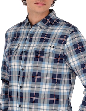 Camisa casual Vans de algodón manga larga para hombre