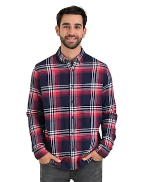 Camisa Casual Supply De Algodón Manga Larga Para Hombre