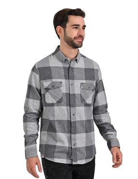 Camisa Casual Supply De Algodón Manga Larga Para Hombre