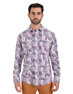 Camisa Casual Supply De Algodón Manga Larga Para Hombre