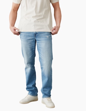 Jeans Straight American Eagle Deslavado Para Hombre