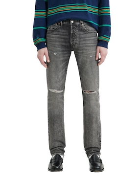 Jeans Regular Levi's 501 Lavado Desgastado Para Hombre