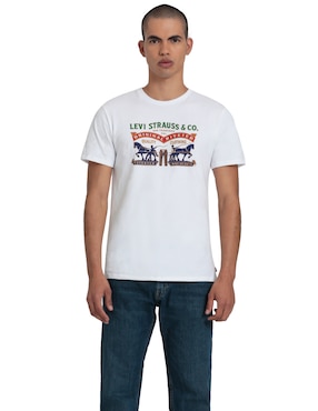 Playera levis blanca discount hombre