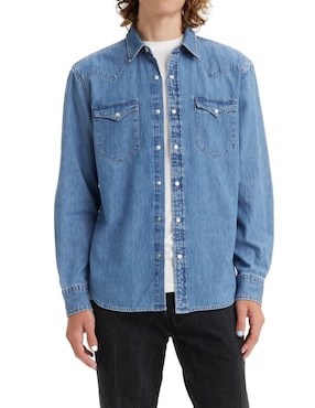 Camisa casual Levi's de algodón manga larga para hombre
