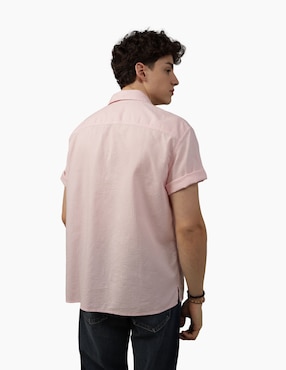 Camisa casual American Eagle de algodón manga corta para hombre