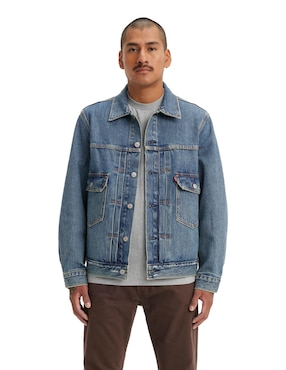 Chamarra Casual Levi's De Mezclilla Con Bolsillos Para Hombre