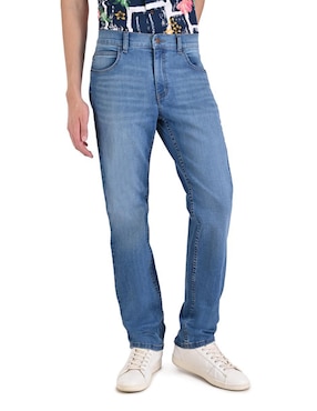 Jeans Regular Supply Lavado Whisker Para Hombre