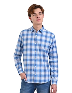 Camisa Casual Supply De Algodón Manga Larga Para Hombre