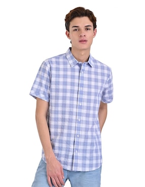 Camisa Casual Supply De Algodón Manga Corta Para Hombre