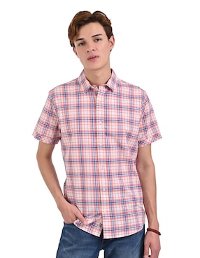 Camisa Casual Supply De Algodón Manga Corta Para Hombre