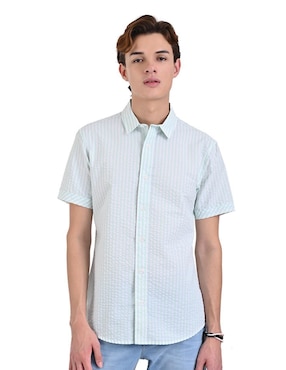 Camisa Casual Supply De Algodón Manga Corta Para Hombre