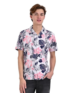 Camisa Casual Supply De Algodón Manga Corta Para Hombre