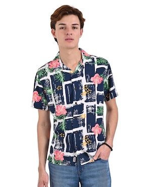 Camisa Casual Supply Manga Corta Para Hombre