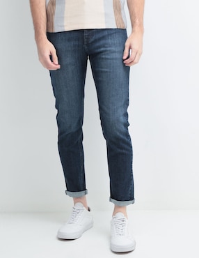 Jeans Straight That's It Deslavado Para Hombre