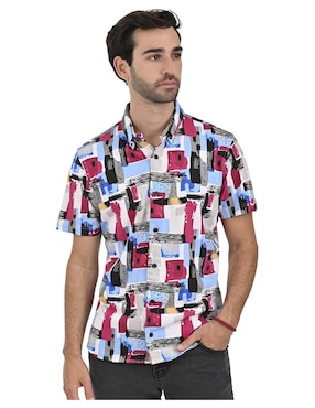 Camisa Casual Supply De Algodón Manga Corta Para Hombre