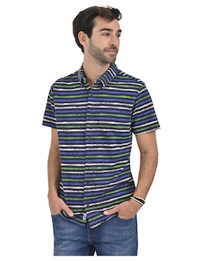 Camisa Casual Supply De Algodón Manga Corta Para Hombre