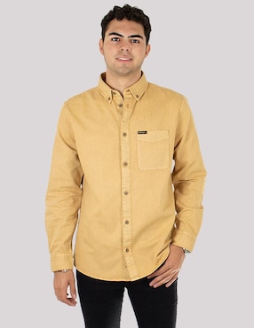 Camisa casual Buffalo Jeans David Bitton de algodón manga larga para hombre