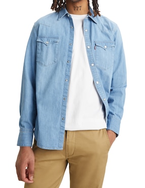Camisa casual Levi'S de algodón manga larga para hombre