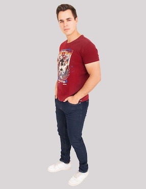 Playera Buffalo Jeans David Bitton cuello redondo para hombre