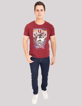 Playera Buffalo Jeans David Bitton cuello redondo para hombre