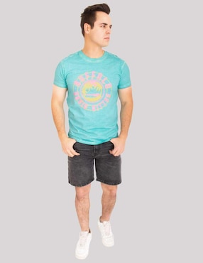 Playera Buffalo Jeans David Bitton cuello redondo para hombre
