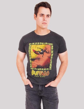 Playera Buffalo Jeans David Bitton cuello redondo para hombre